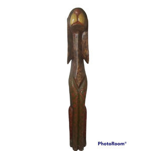 Wood Dog Statue Foo 35"